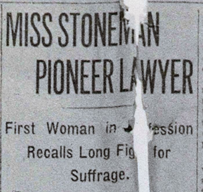 Miss Stoneman Pioneer Lawyer
